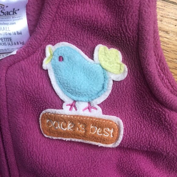 Halo Fleece Size Small 0-6M Magenta Color - Picture 3 of 4